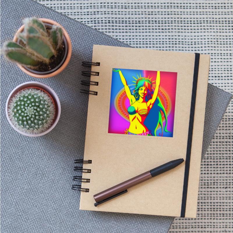 Lady Liberty the Hippie Goddess Dancing