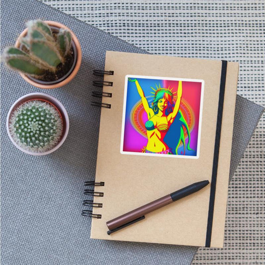 Lady Liberty the Hippie Goddess Dancing