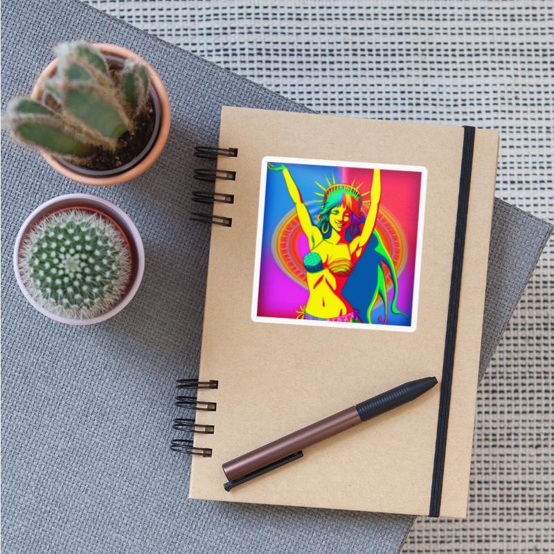 Lady Liberty the Hippie Goddess Dancing