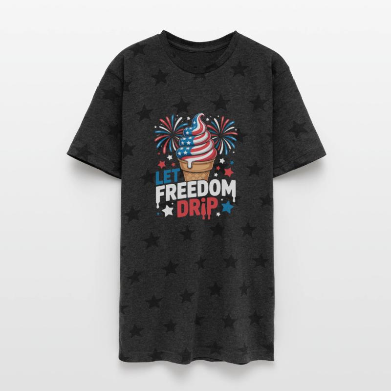 Let Freedom Drip Ice Cream Cone Patriotic Summer