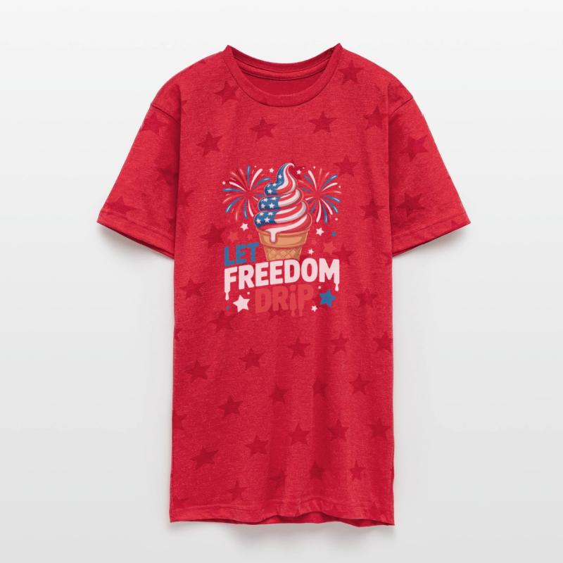 Let Freedom Drip Ice Cream Cone Patriotic Summer
