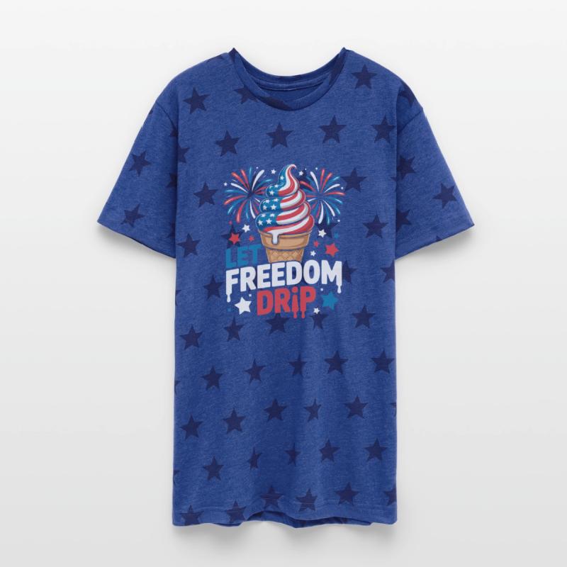 Let Freedom Drip Ice Cream Cone Patriotic Summer