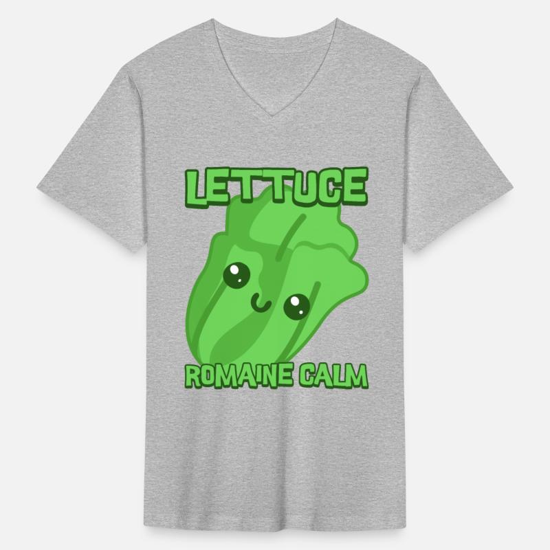 Lettuce Remaine Calm. Cute kawaii vegetables