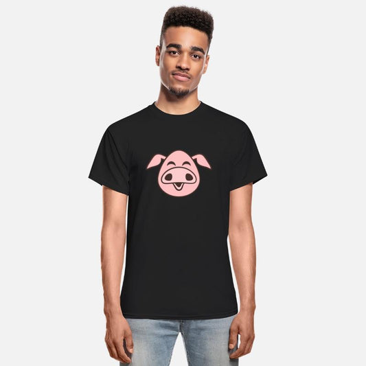 Little cute piggy face comic pig piglet animal