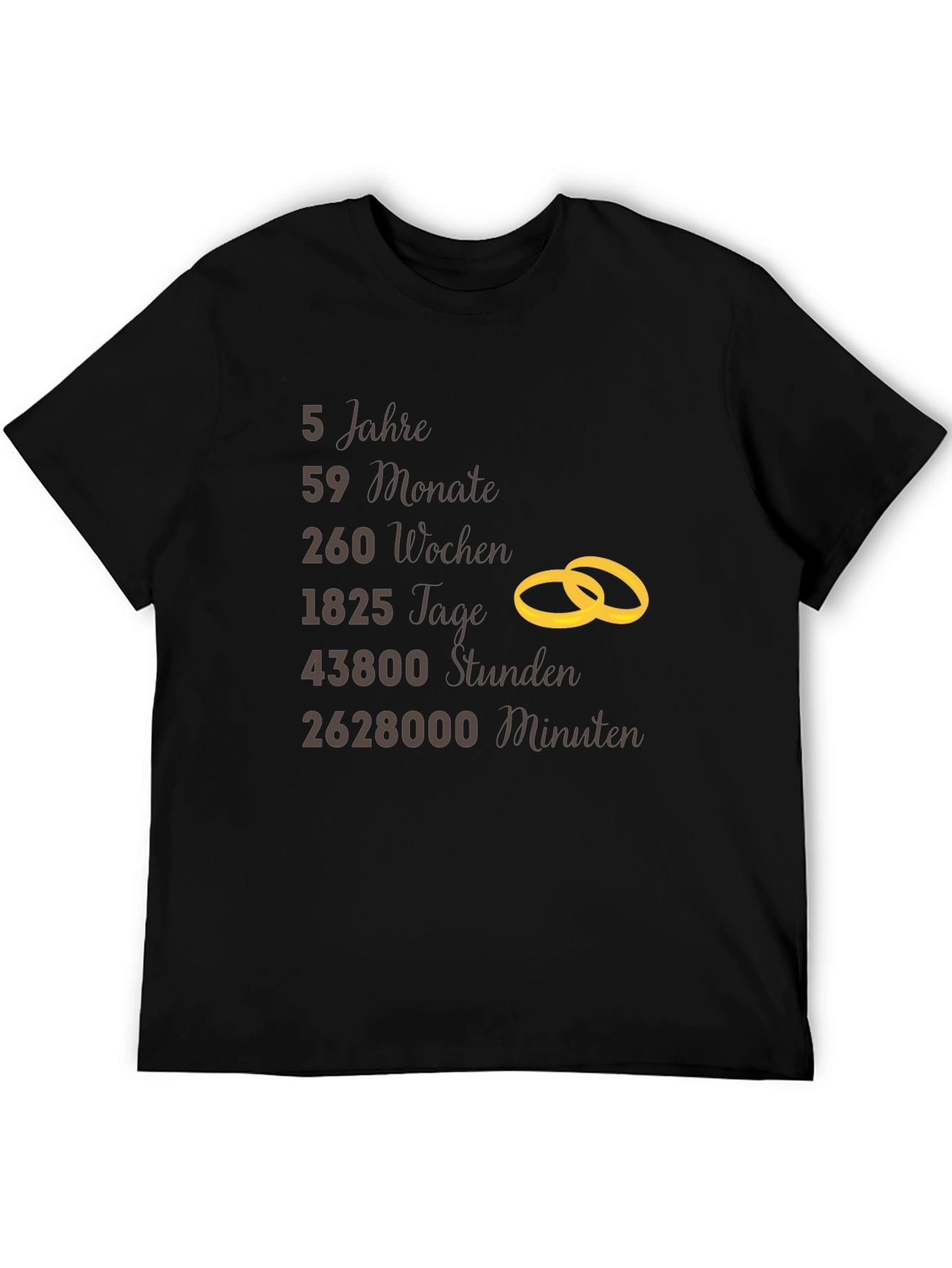 Anniversary T-Shirt: 5 Years Rings Graphic