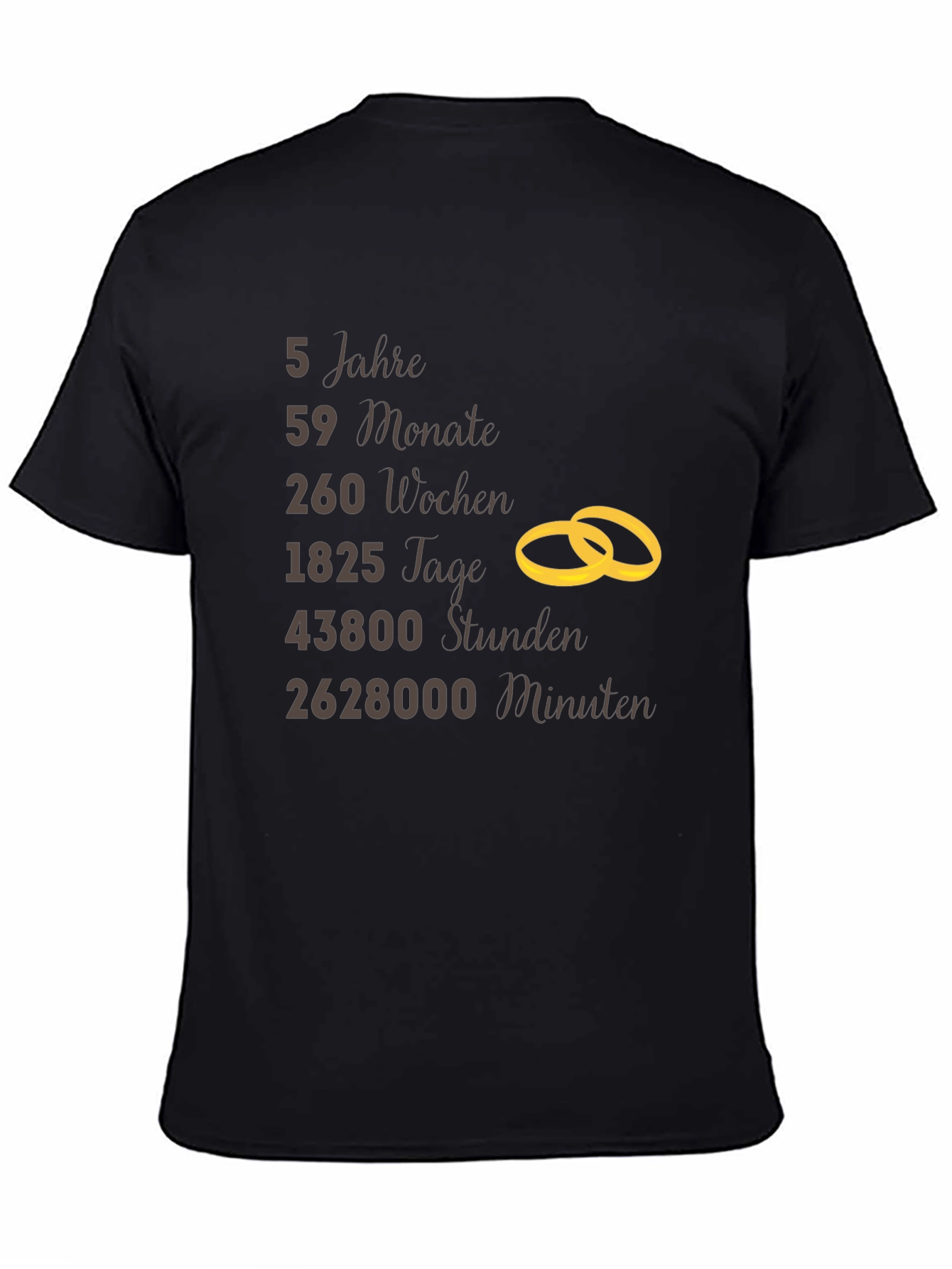 Anniversary T-Shirt: 5 Years Rings Graphic