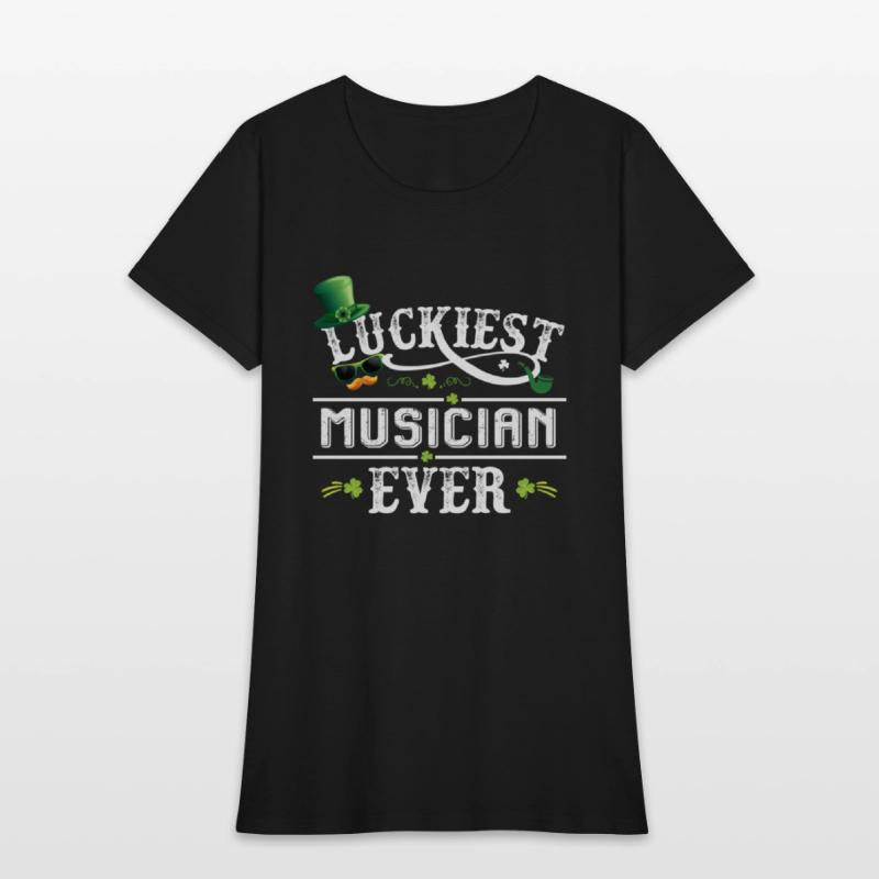 Luckiest Musician Ever Leprechaun St Patrick Day