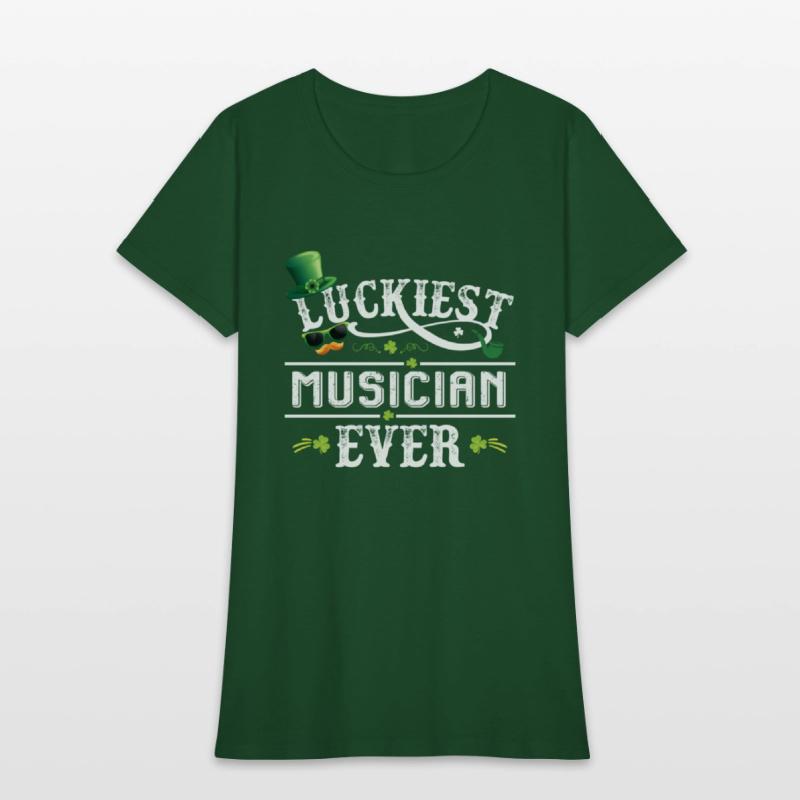 Luckiest Musician Ever Leprechaun St Patrick Day
