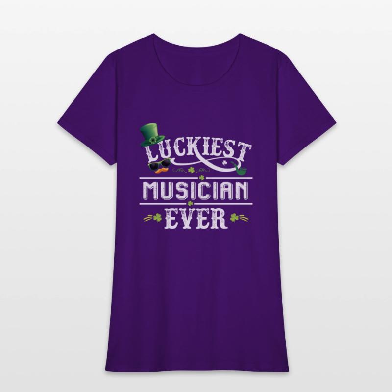 Luckiest Musician Ever Leprechaun St Patrick Day