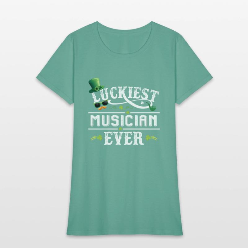 Luckiest Musician Ever Leprechaun St Patrick Day