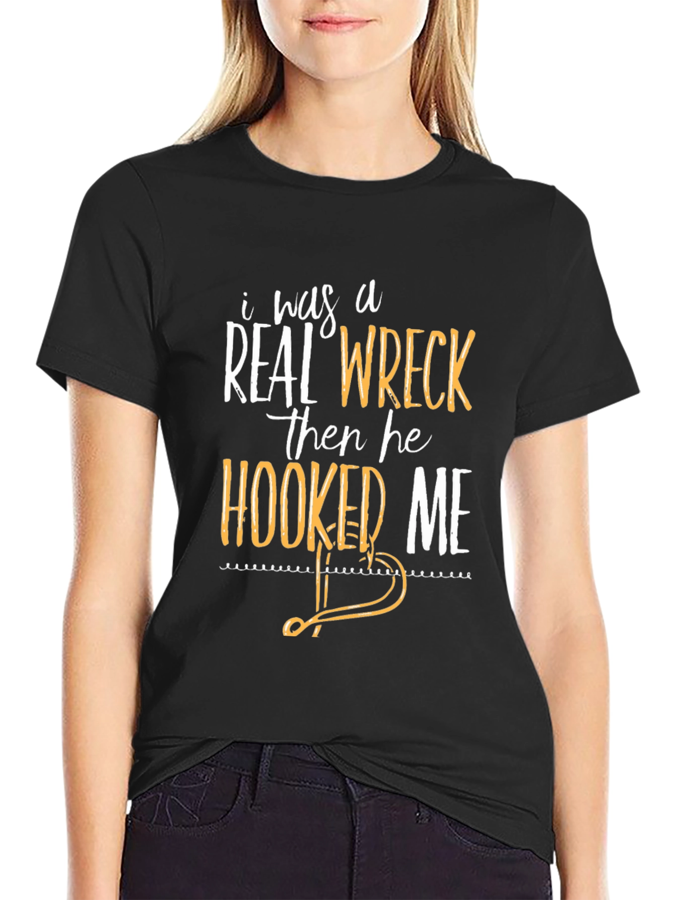 Hooked on Love Graphic Tee - Black