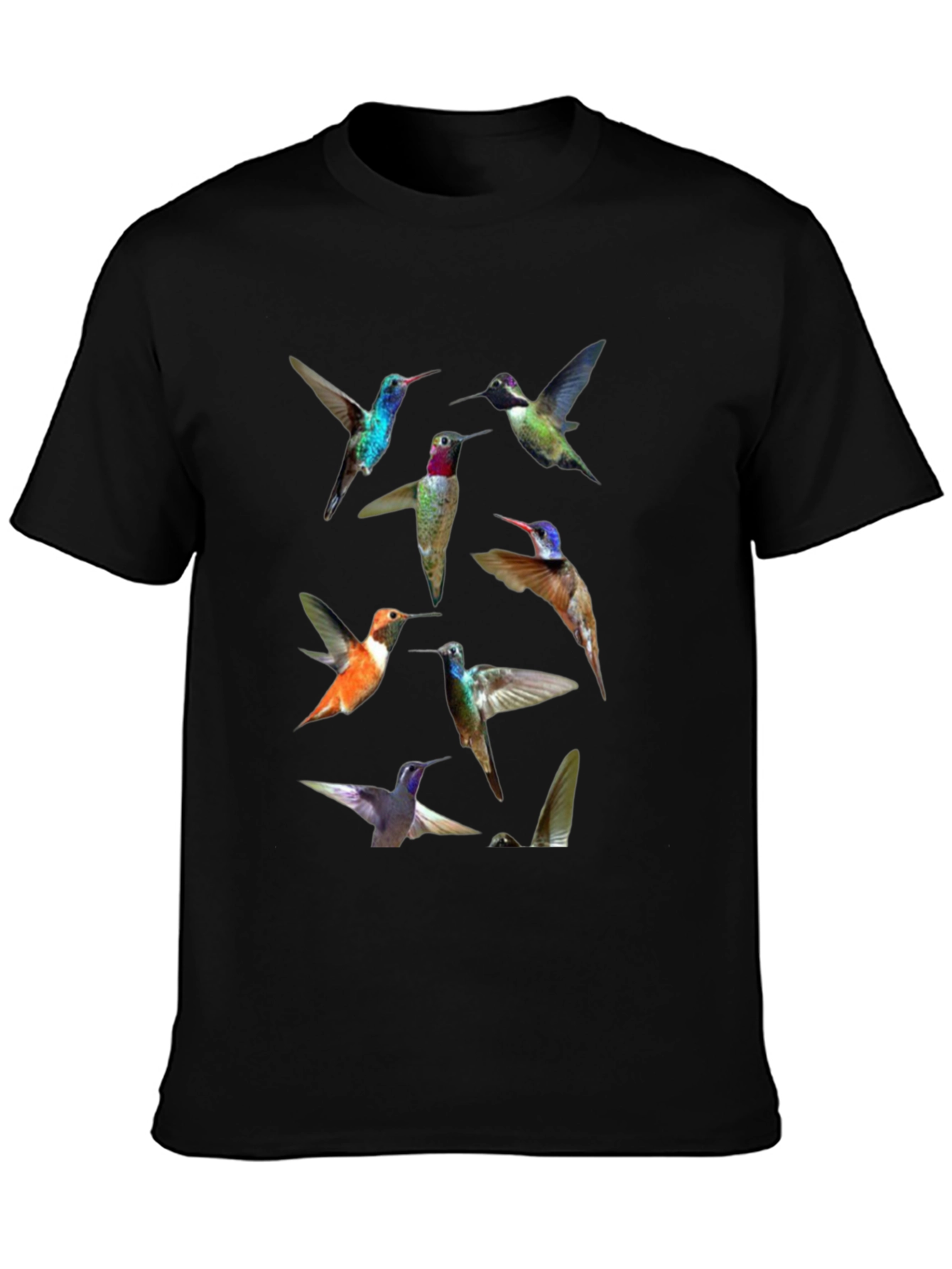 Hummingbird Print Crew Neck Tee