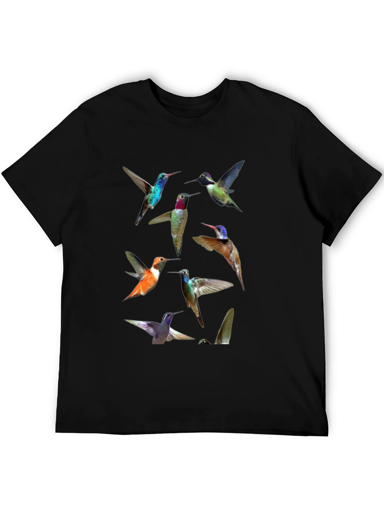 Hummingbird Print Crew Neck Tee