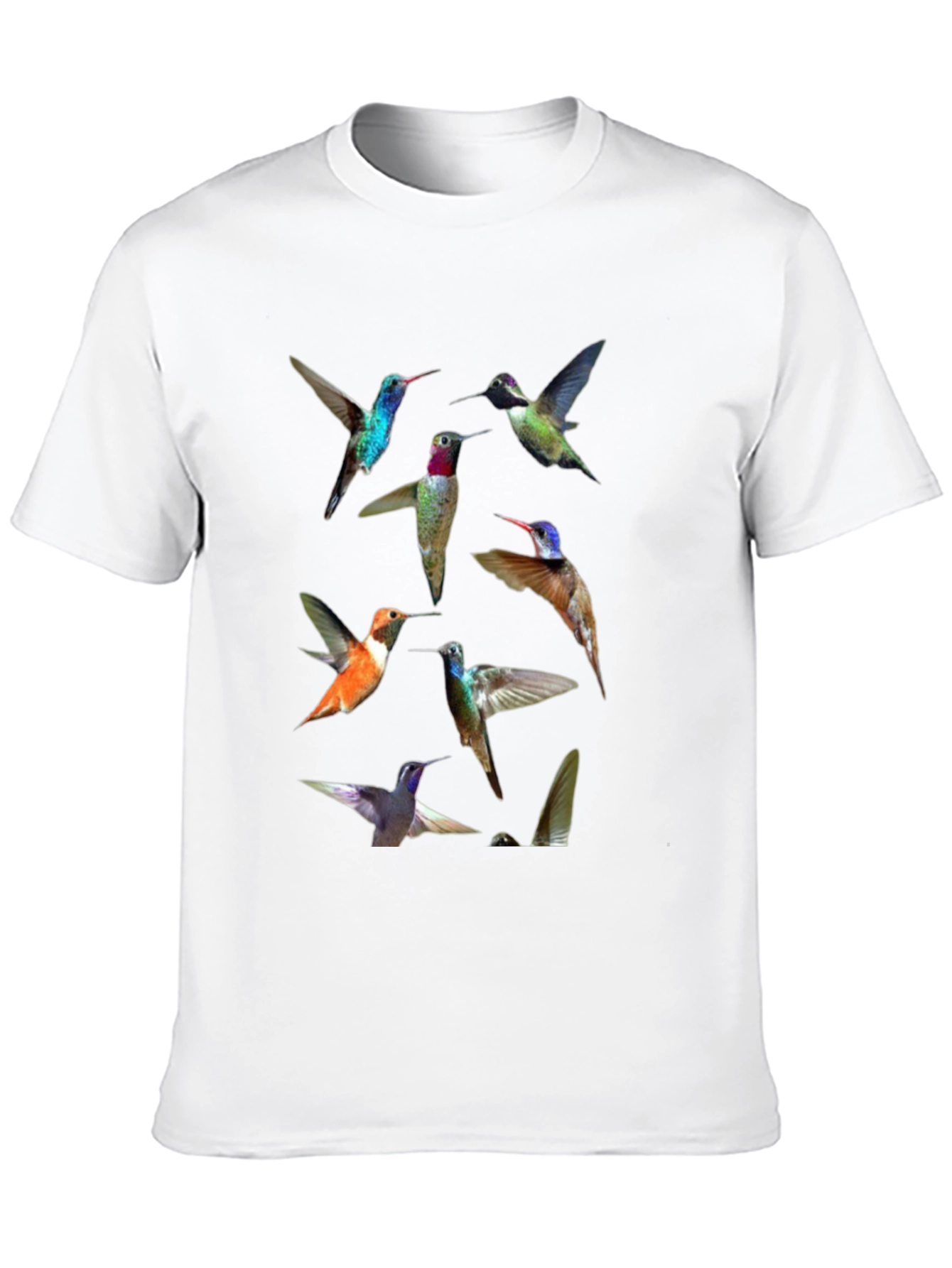 Hummingbird Print Crew Neck Tee