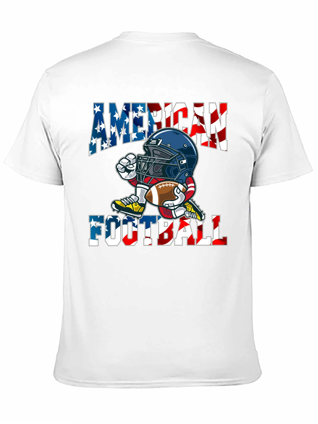 American Football Cartoon Graphic T-Shirt