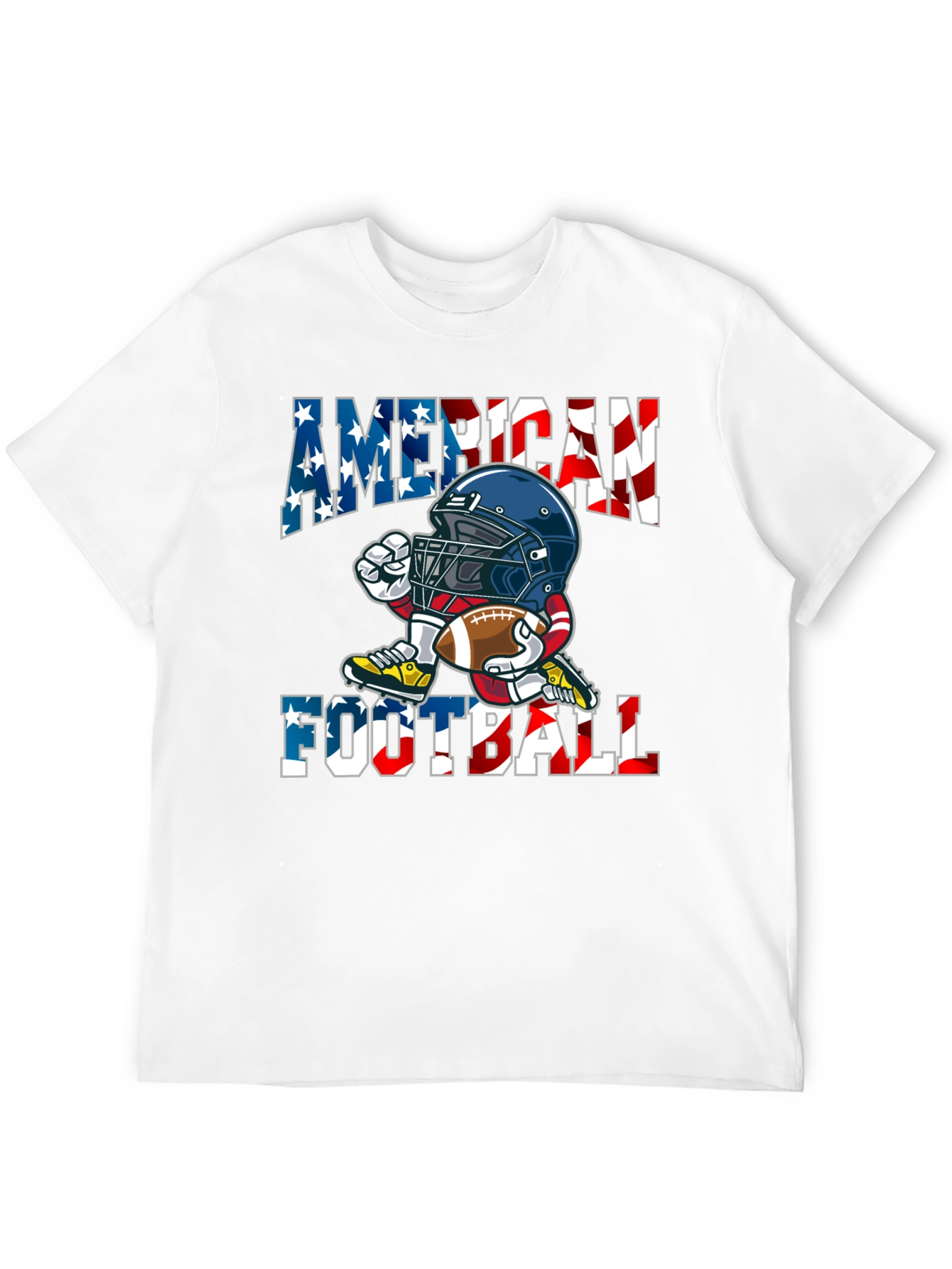 American Football Cartoon Graphic T-Shirt