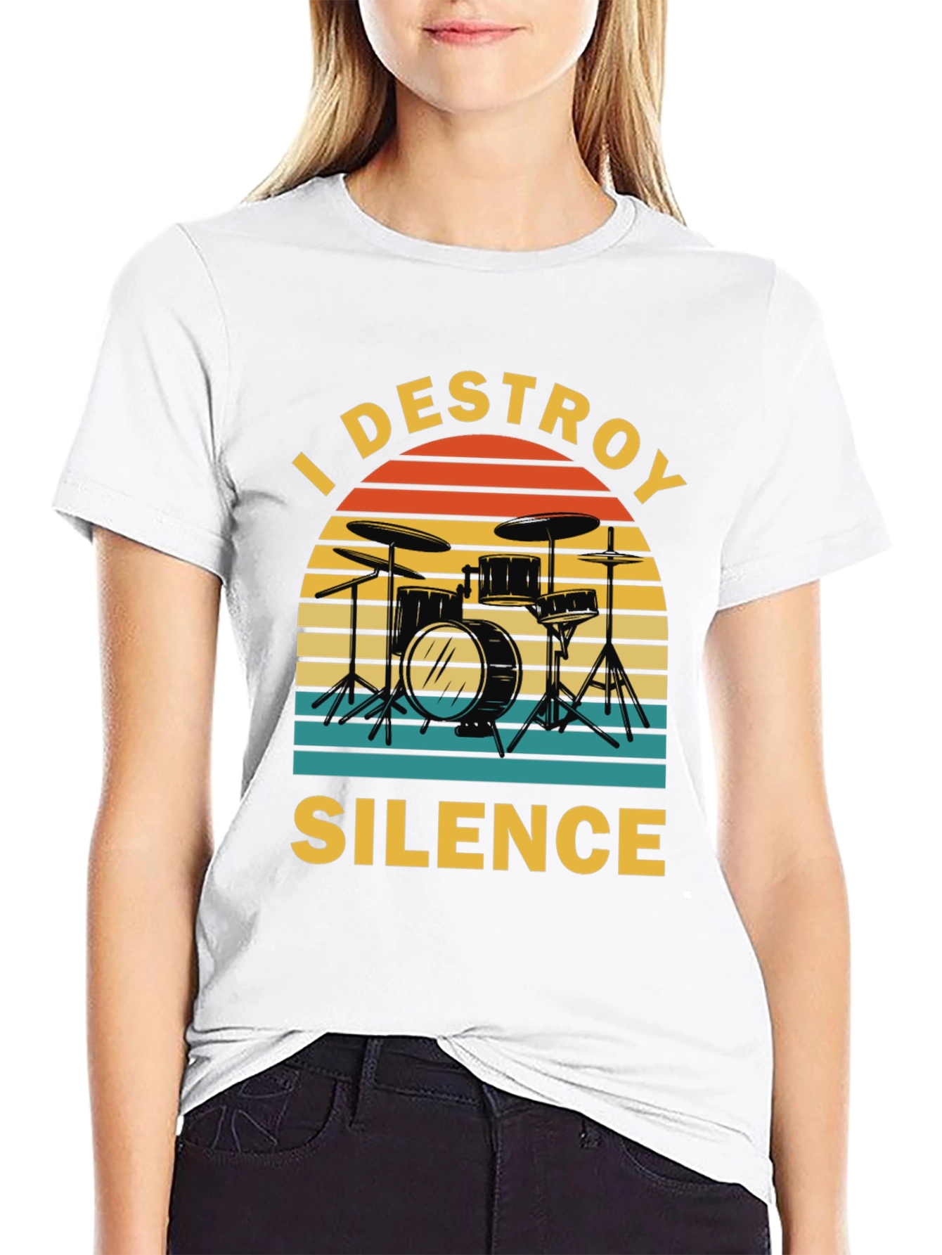 I Destroy Silence Drummer T-Shirt