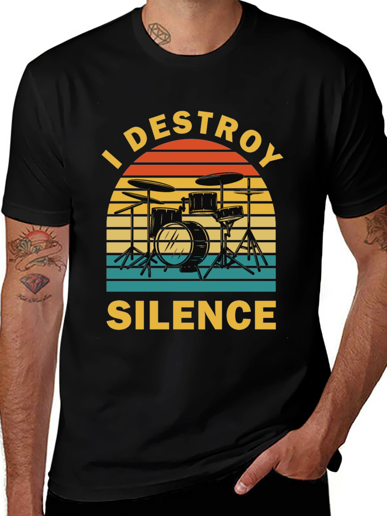 I Destroy Silence Drummer T-Shirt