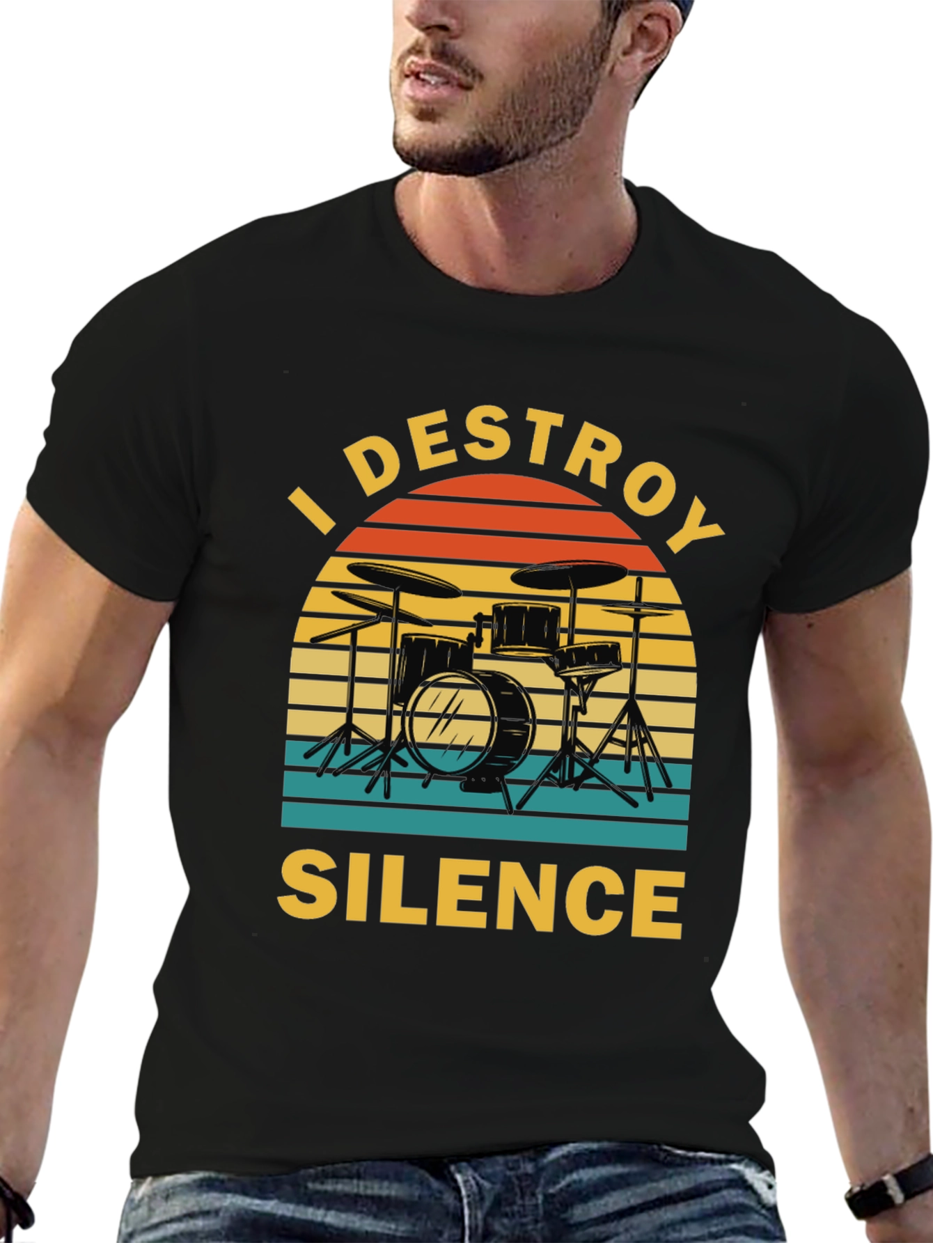 I Destroy Silence Drummer T-Shirt