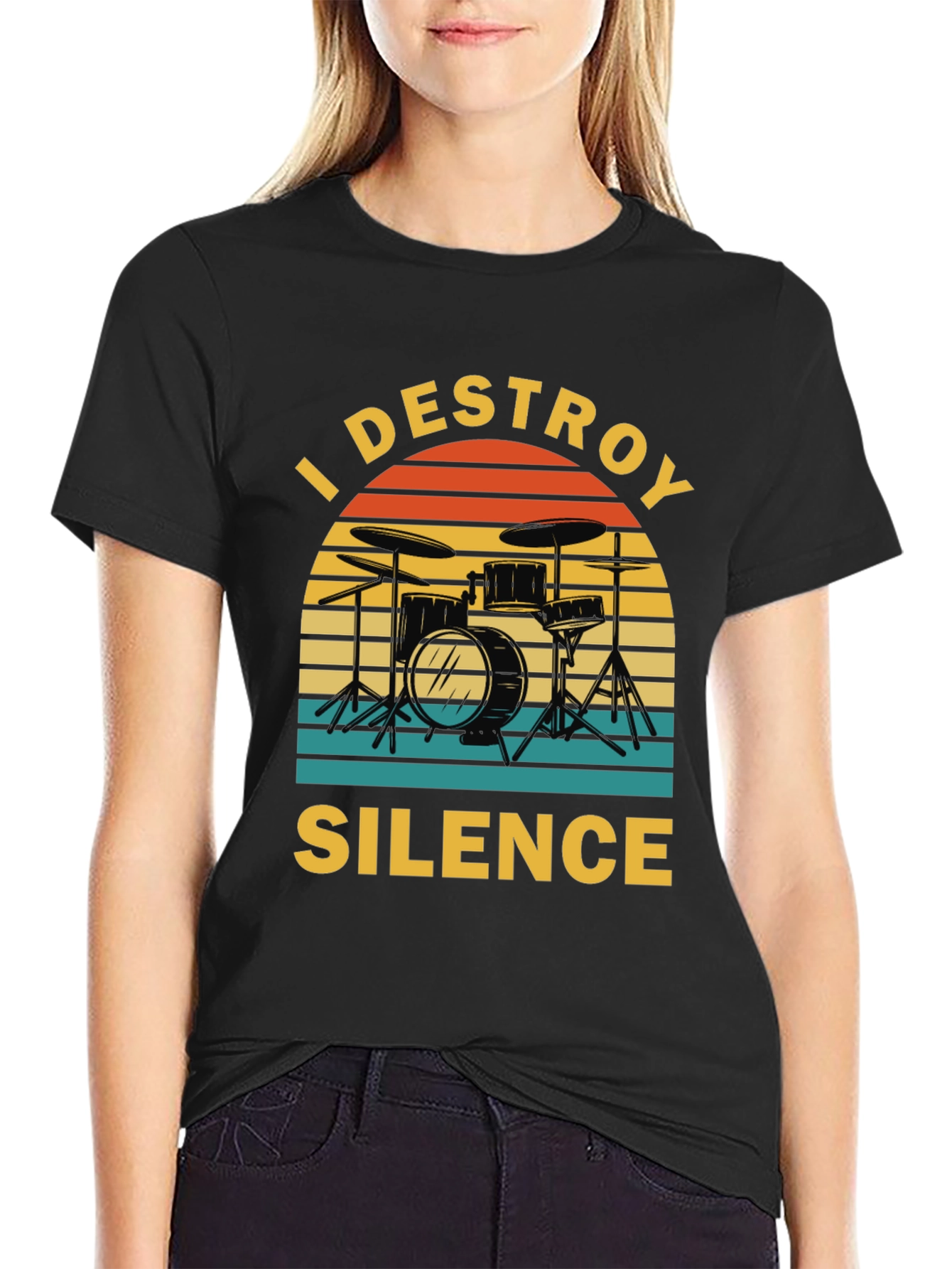 I Destroy Silence Drummer T-Shirt