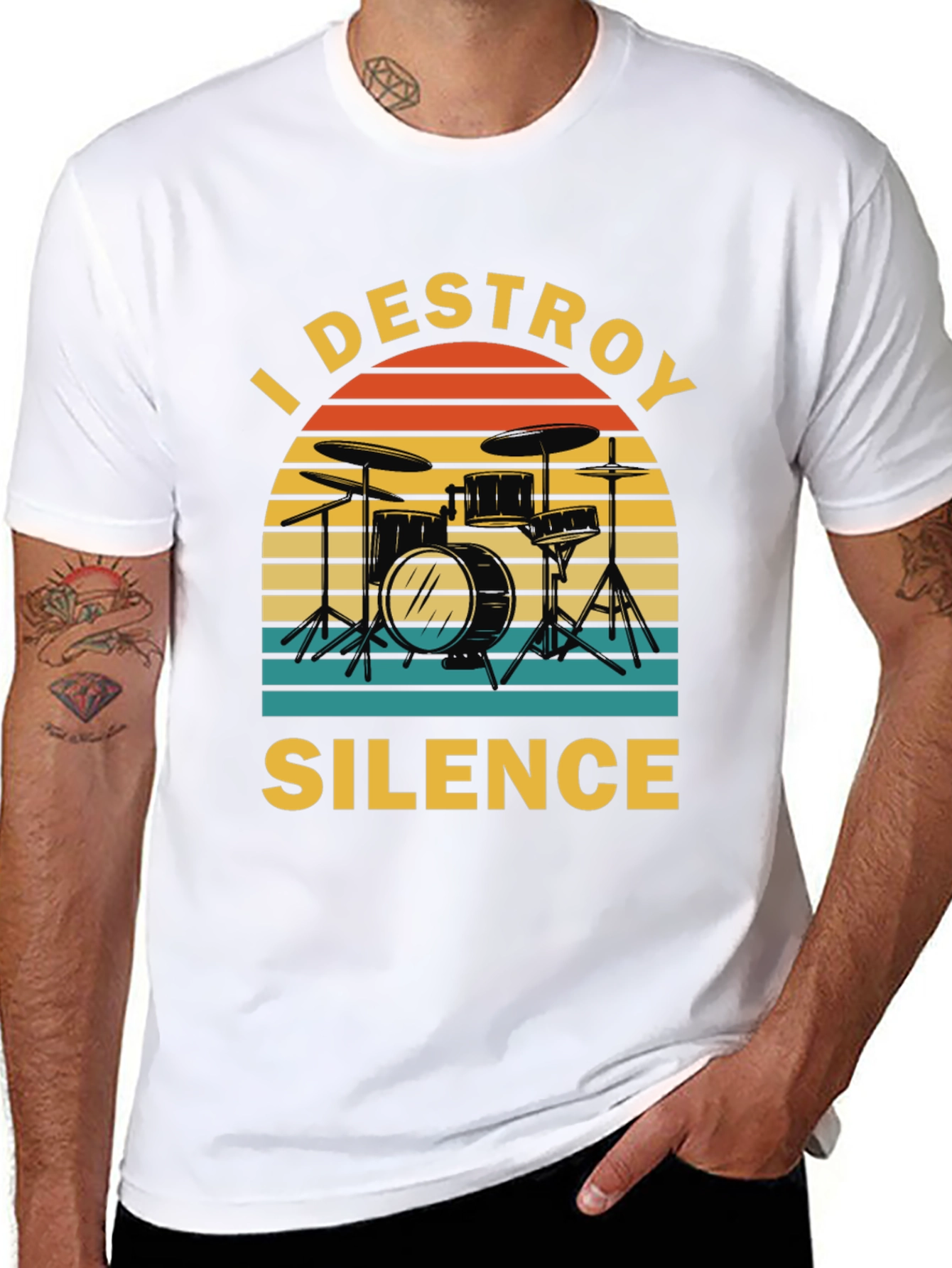 I Destroy Silence Drummer T-Shirt