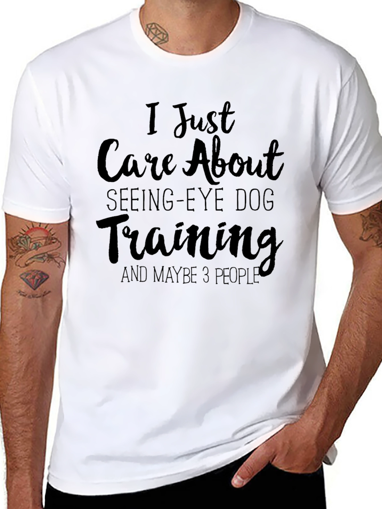 I Care About Seeing-Eye Dog Training T-Shirt