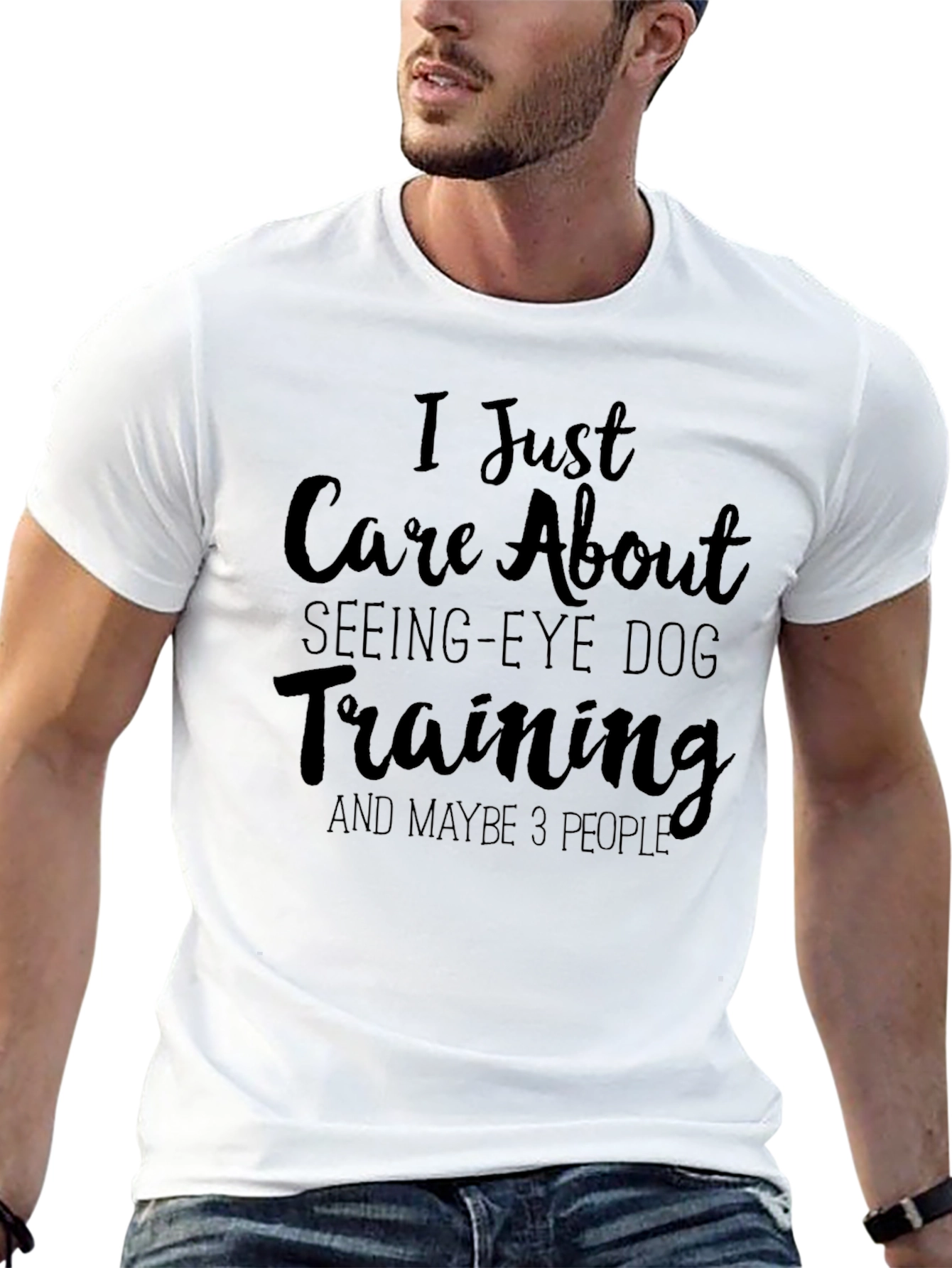 I Care About Seeing-Eye Dog Training T-Shirt
