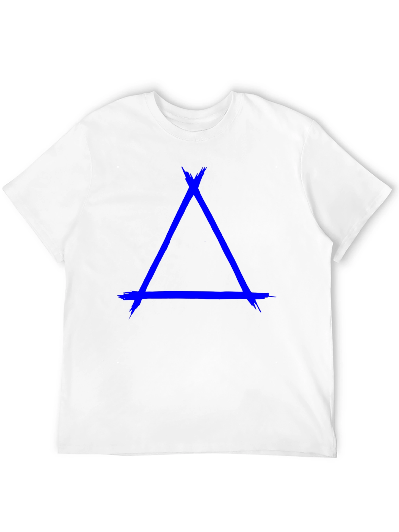 Abstract Triangle Graphic Tee - Mens Black T-Shirt