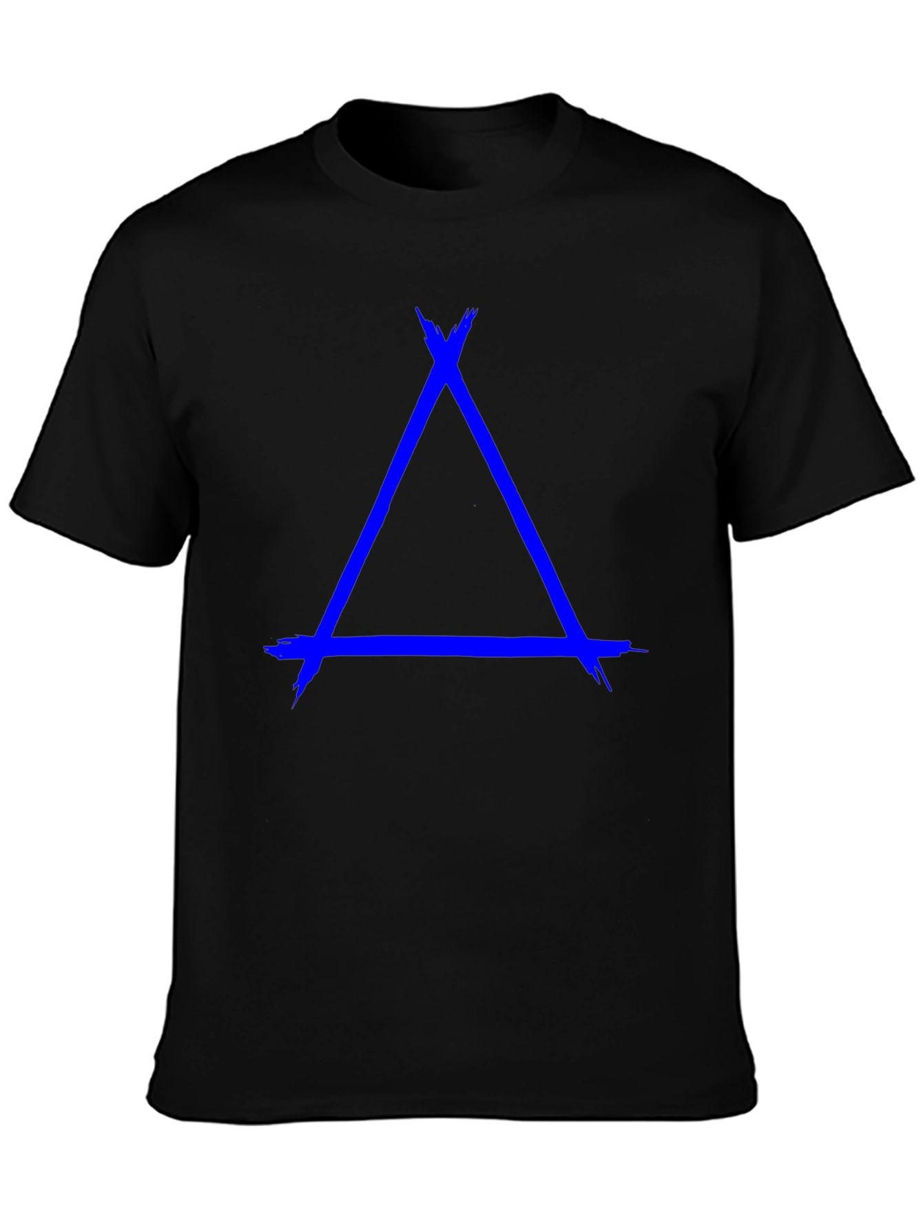Abstract Triangle Graphic Tee - Mens Black T-Shirt