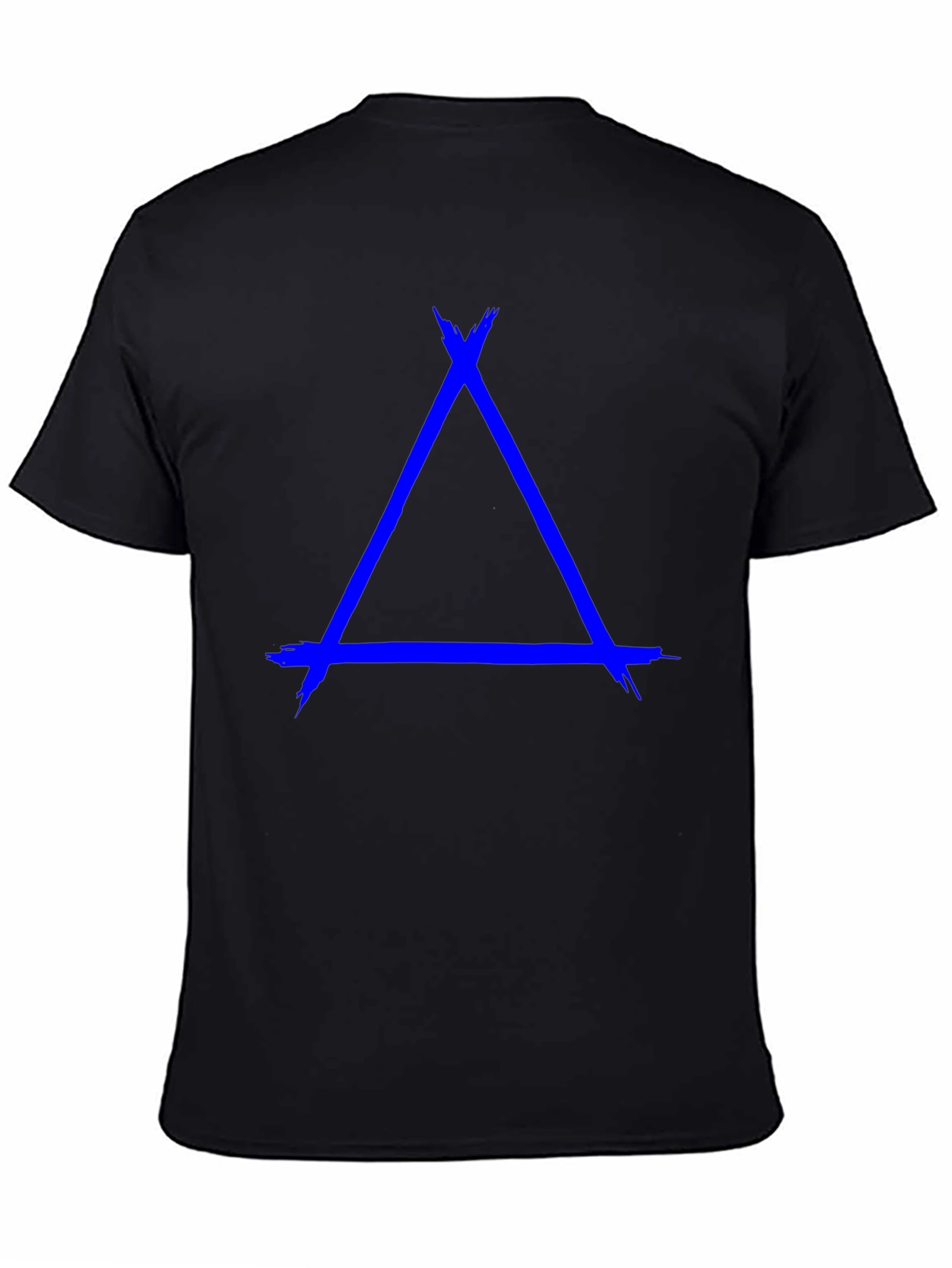 Abstract Triangle Graphic Tee - Mens Black T-Shirt