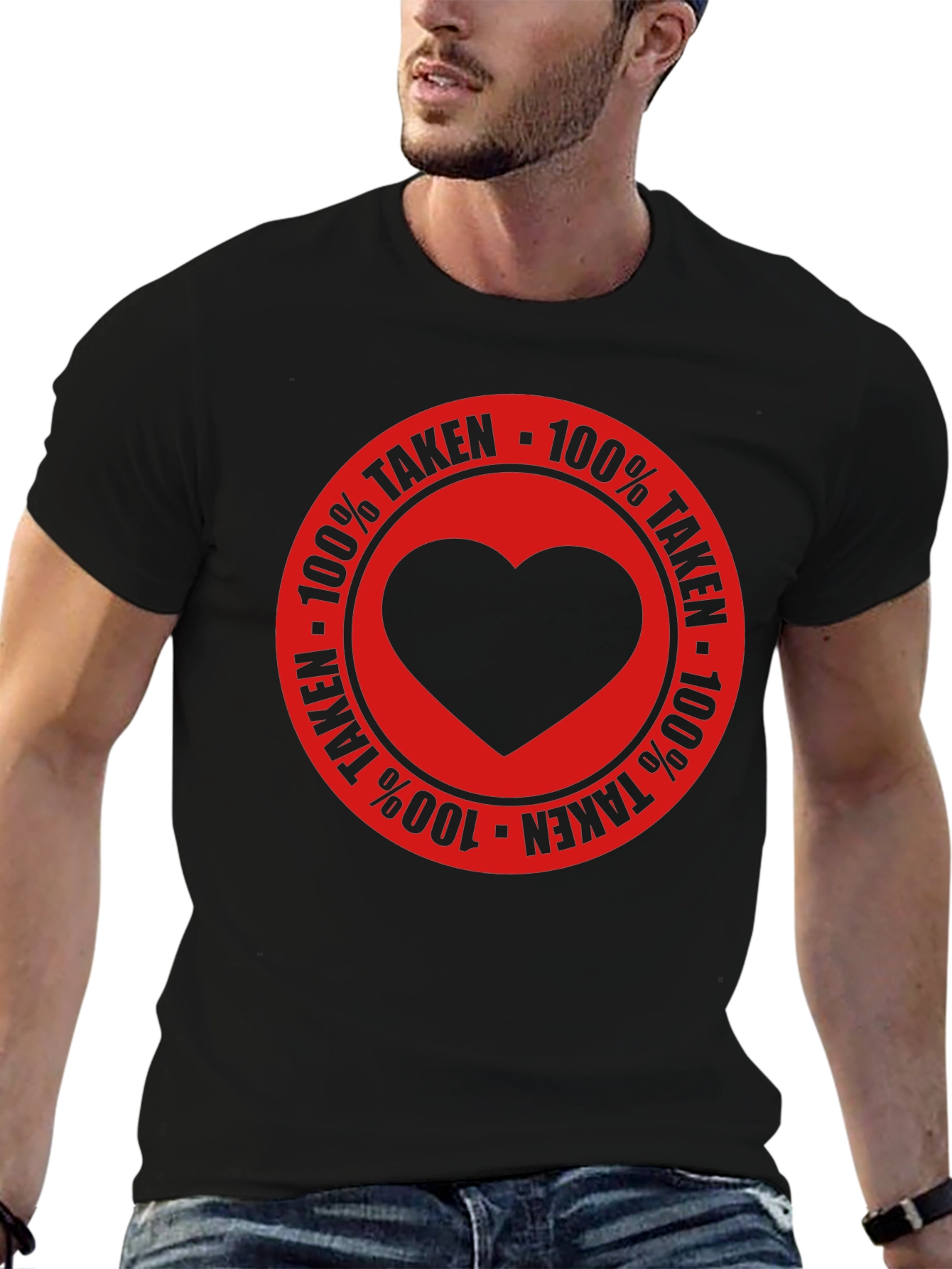 100% Taken Heart Graphic Tee - Black