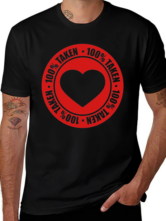 100% Taken Heart Graphic Tee - Black