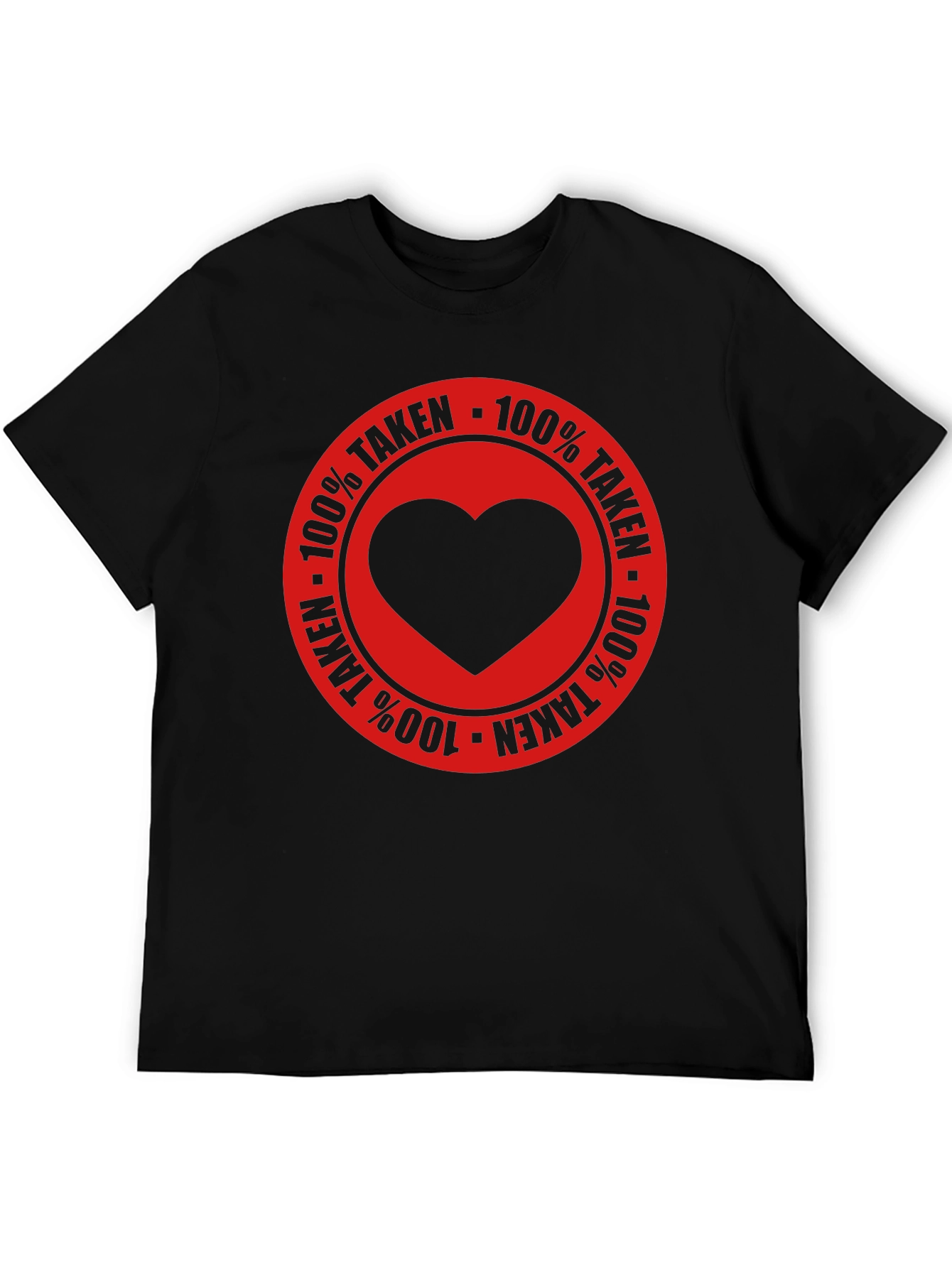 100% Taken Heart Graphic Tee - Black