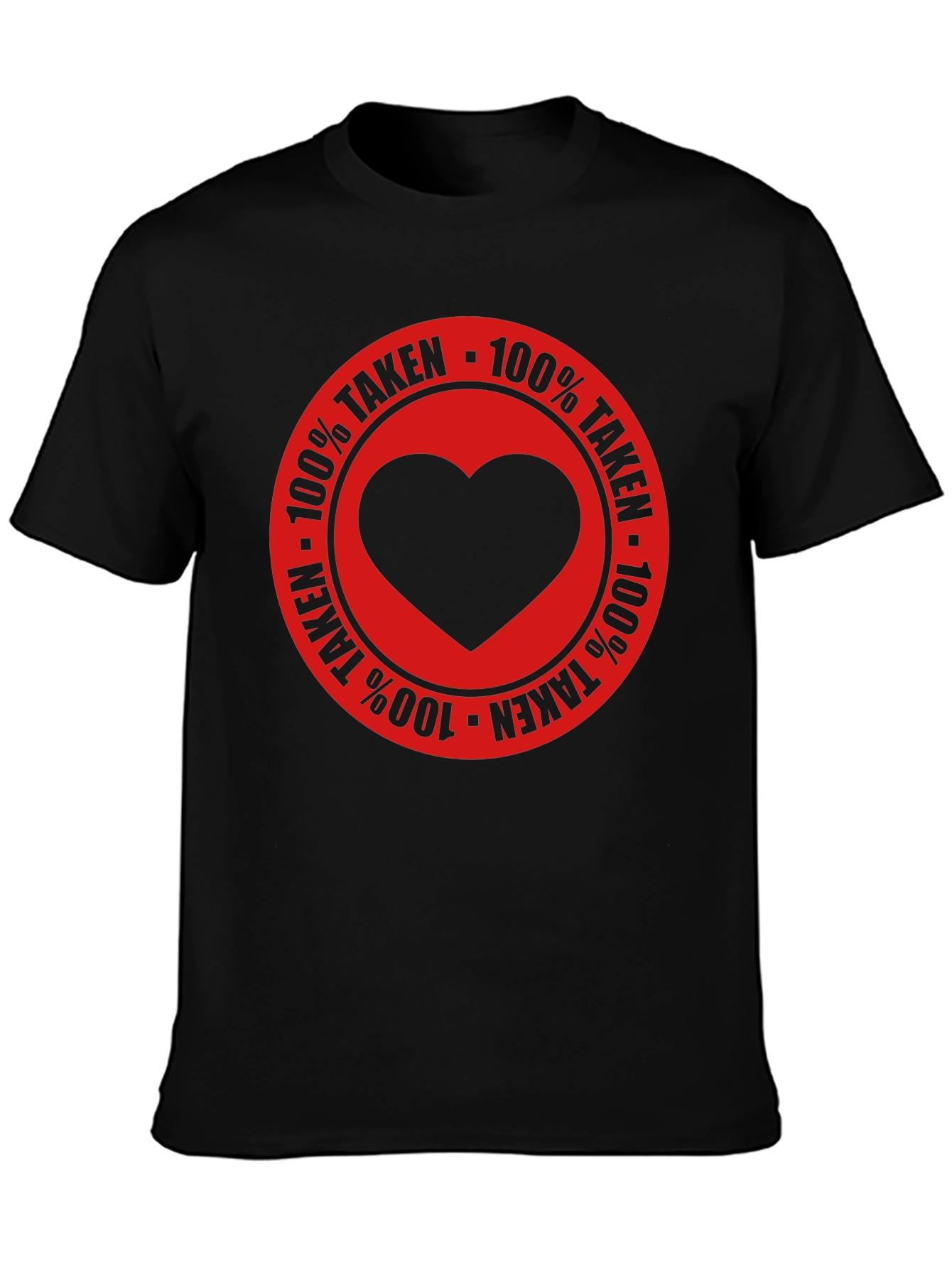 100% Taken Heart Graphic Tee - Black