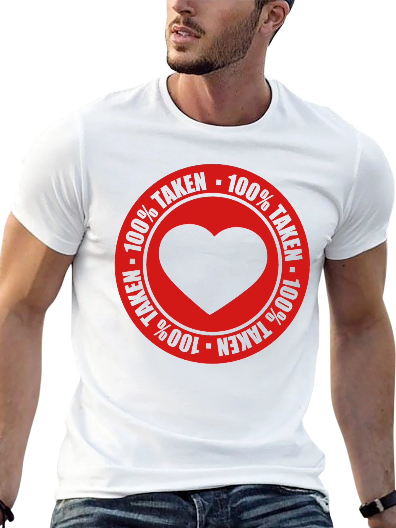 100% Taken Heart Graphic Tee - Black
