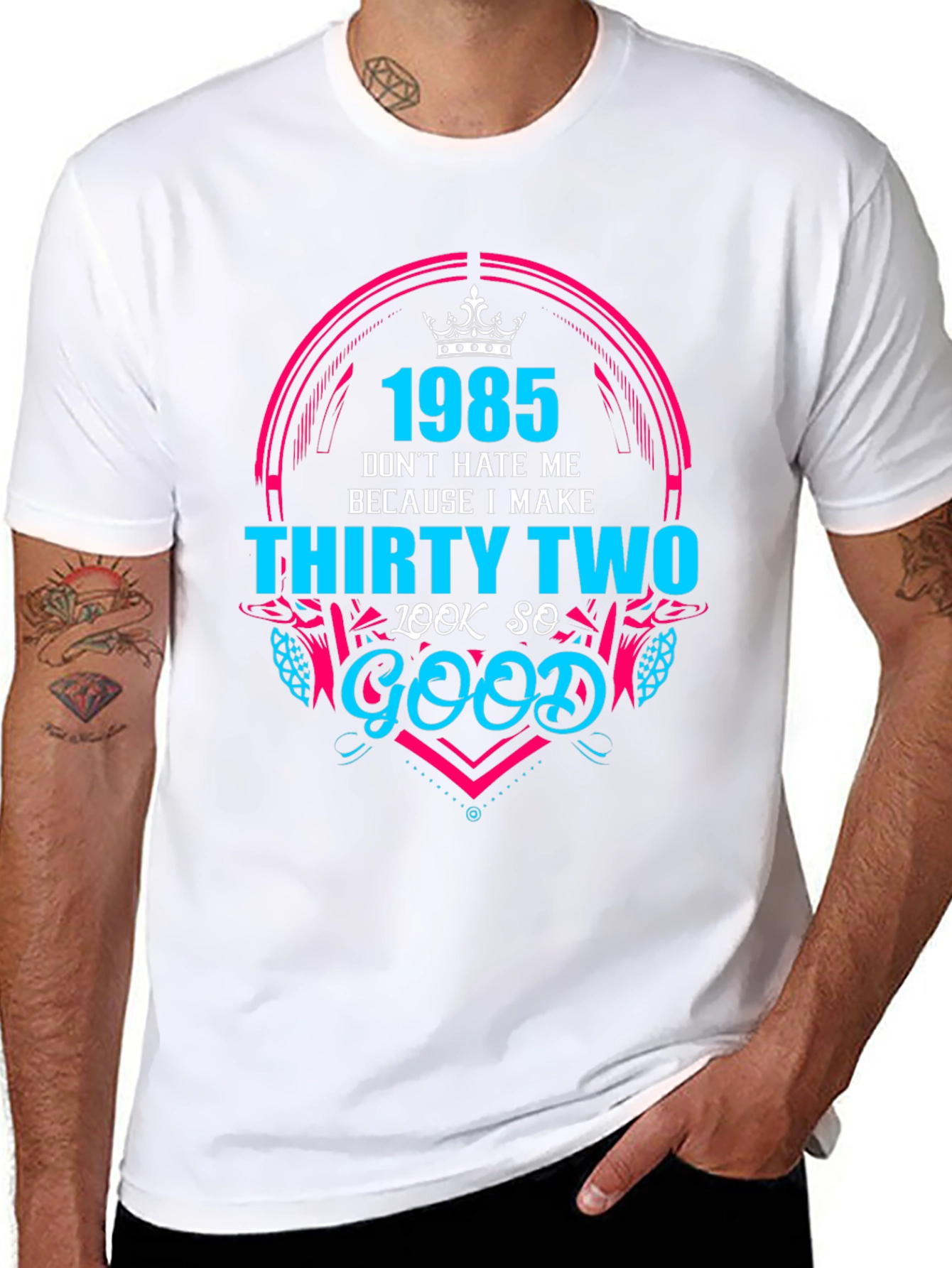 1985 Birthday Graphic Tee - Dont Hate Me