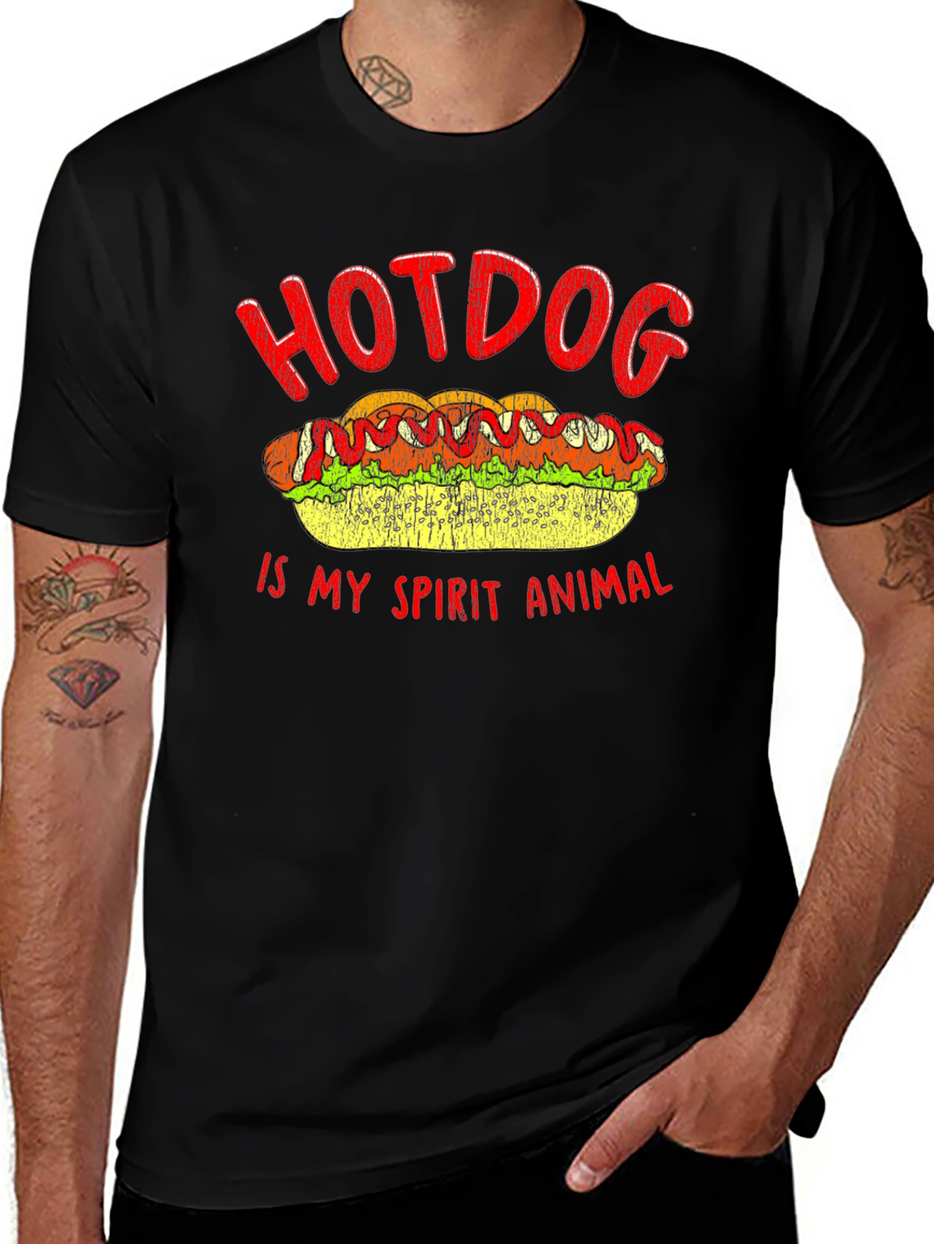 Hotdog Spirit Animal T-Shirt - Foodie Tee