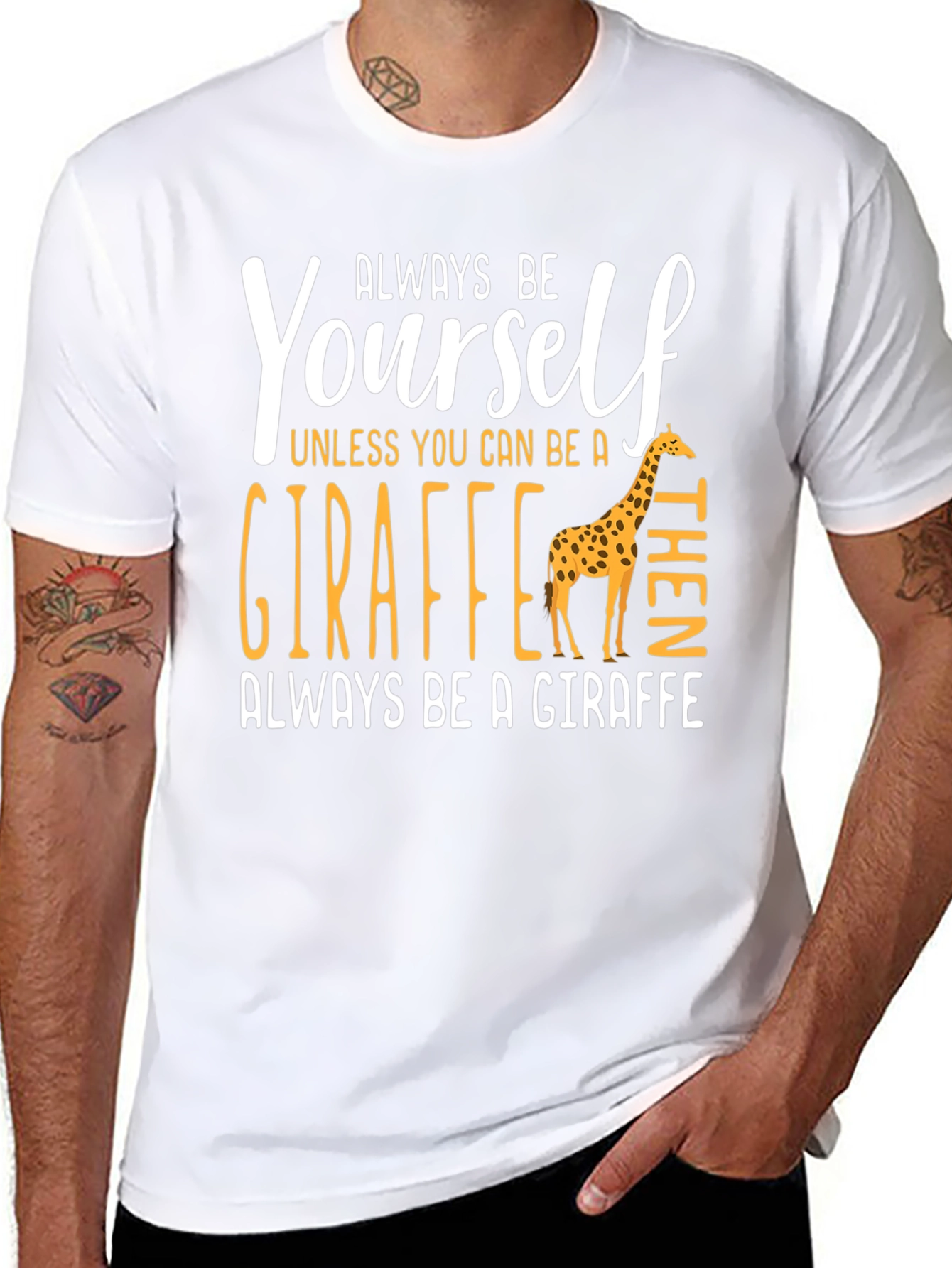 Always Be Yourself Giraffe Graphic Tee