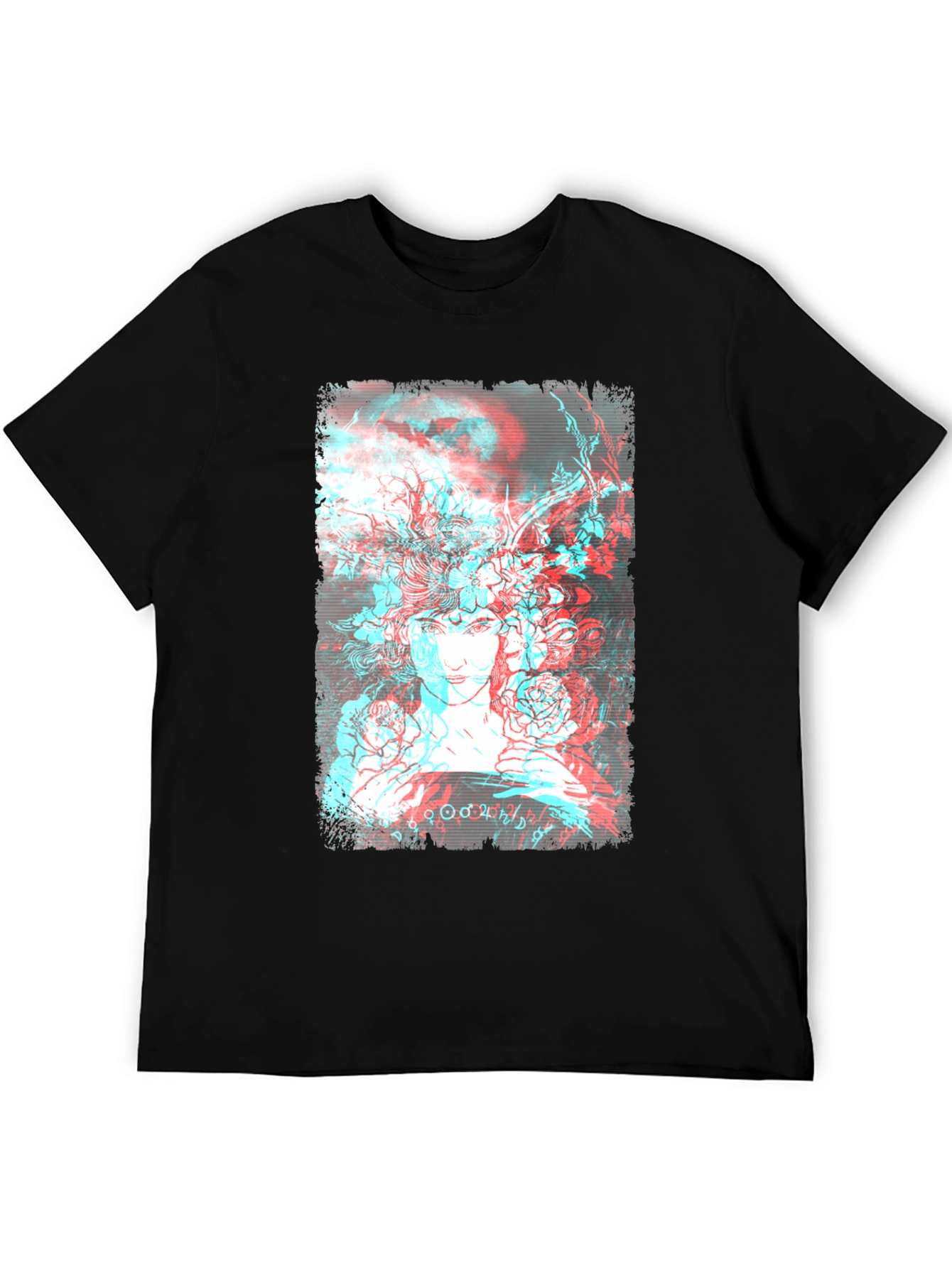Abstract Anaglyph Art Graphic T-Shirt