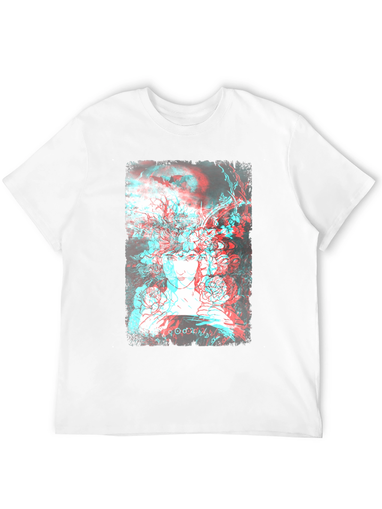 Abstract Anaglyph Art Graphic T-Shirt
