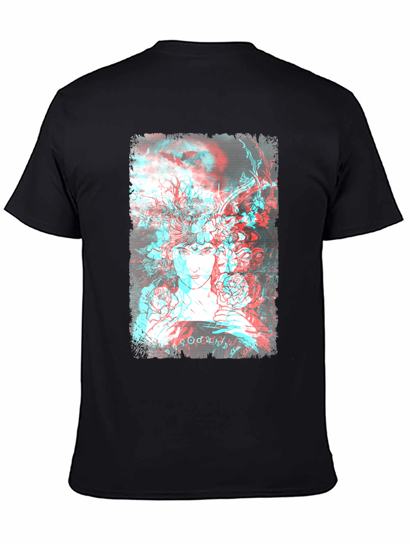 Abstract Anaglyph Art Graphic T-Shirt