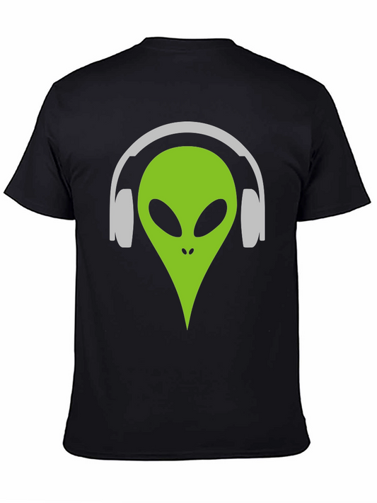 Alien DJ T-Shirt - Black Graphic Tee