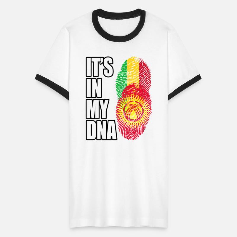 Malian And Kyrgyzstani Mix Heritage DNA Flag