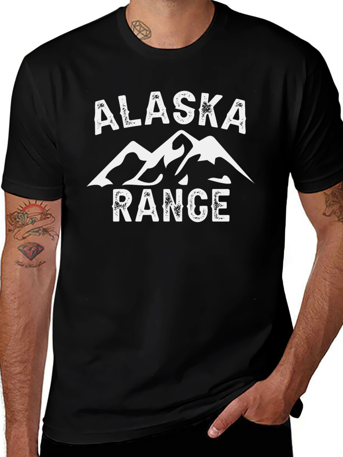 Alaska Range Graphic T-Shirt - Black