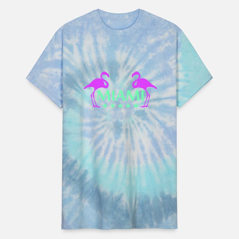 Miami Usa 2 Flamingos Stars Birds America Florida