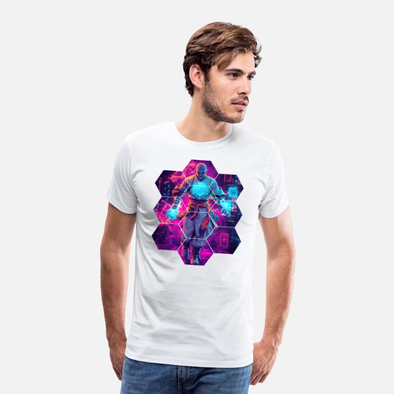 Mystical Monk With Luminous Symbolism