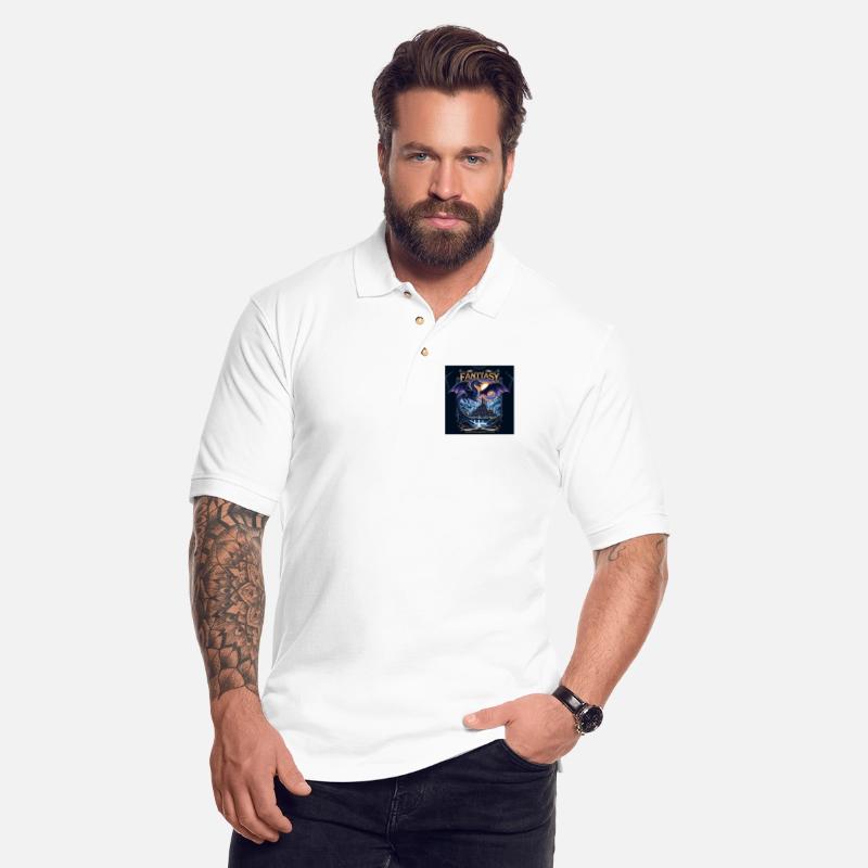 Mythical Dragon Over Fantasy Castle