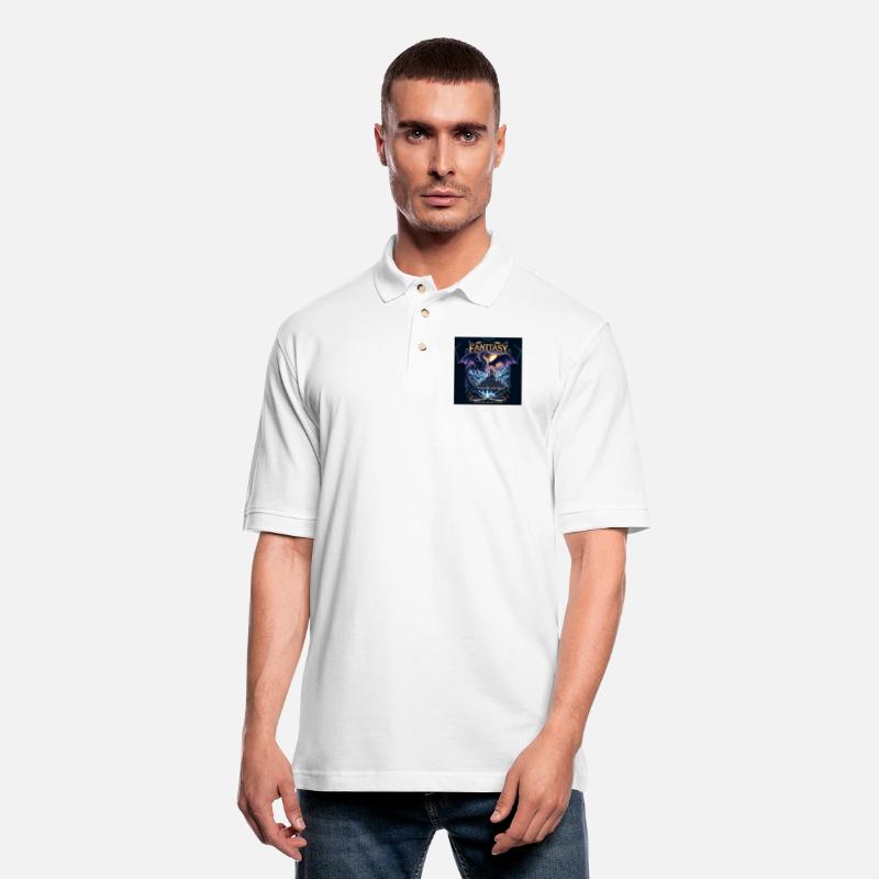 Mythical Dragon Over Fantasy Castle