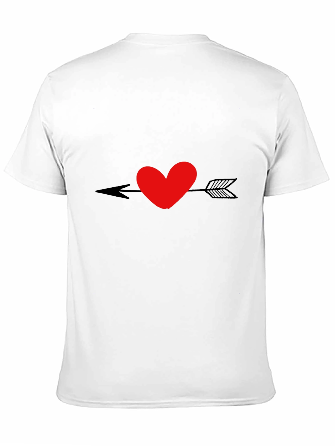 Heart Arrow Graphic Black T-Shirt