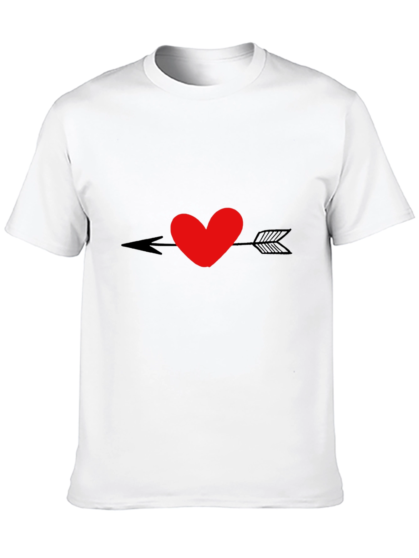 Heart Arrow Graphic Black T-Shirt